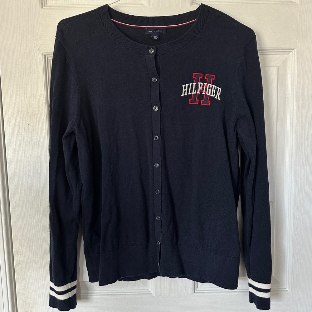 Tommy Hilfiger Button Up Cardigan Navy Size Large